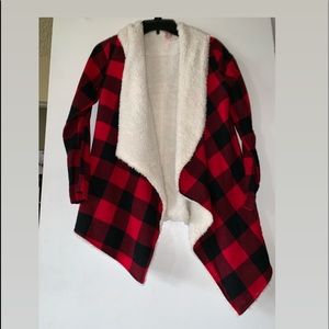 flannel cardigan